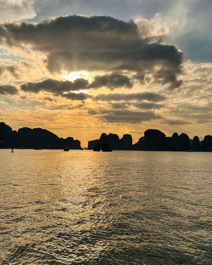 Sunset at Halong Bay